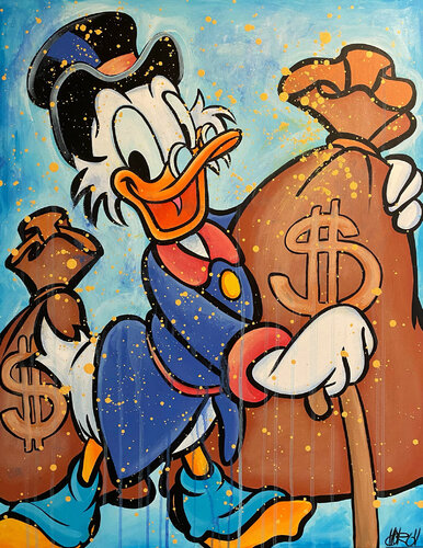 «McMoneyBags 2.0» feat. Scrooge McDuck (Disney) van CHORGY, Schilderij te koop op Singulart