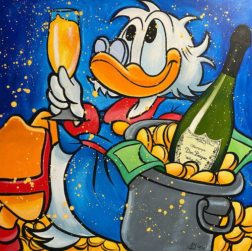 «Golden Bubbles» feat. Scrooge McDuck (Disney) de CHORGY, Pintura a la venta en Singulart