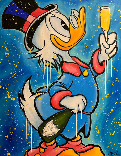 «I'll Drink To That!» feat. Scrooge McDuck (Disney) van CHORGY, Schilderij te koop op Singulart
