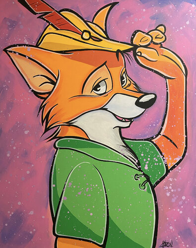 «Keep Your Chin Up» feat. Robin Hood (Disney) van CHORGY, Schilderij te koop op Singulart