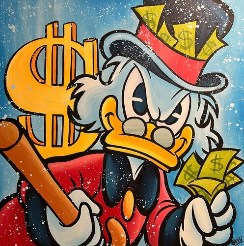 «Duck of the Dollar» feat. Scrooge McDuck (Disney) van CHORGY, Schilderij te koop op Singulart