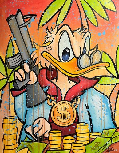 «Scrooge Montana» feat. Scrooge McDuck (Disney) van CHORGY, Schilderij te koop op Singulart