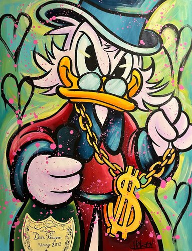 «Dollar Chain» feat. Scrooge McDuck (Disney) van CHORGY, Schilderij te koop op Singulart