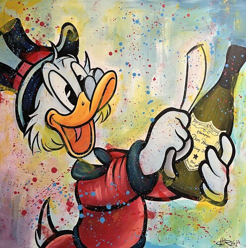 «Dom Bubbles» feat. Scrooge McDuck (Disney) van CHORGY, Schilderij te koop op Singulart