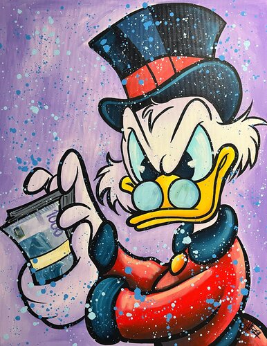 «Norwegian Bills» feat. Scrooge McDuck (Disney) van CHORGY, Schilderij te koop op Singulart