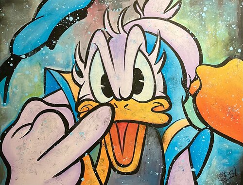«Angry Donald’s Fury» feat. Donald Duck (Disney) van CHORGY, Schilderij te koop op Singulart