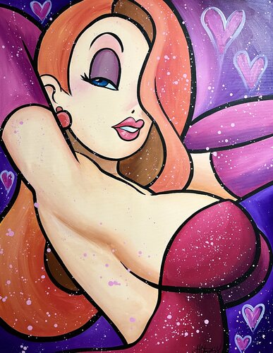 «Hotness» feat. Jessica Rabbit (Disney) van CHORGY, Schilderij te koop op Singulart
