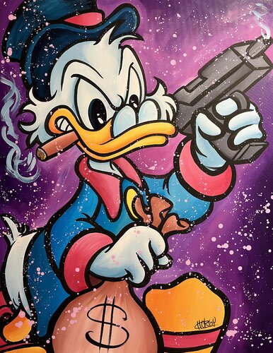 «Smoke From Both Ends» feat. Scrooge McDuck (Disney) de CHORGY, Pintura a la venta en Singulart