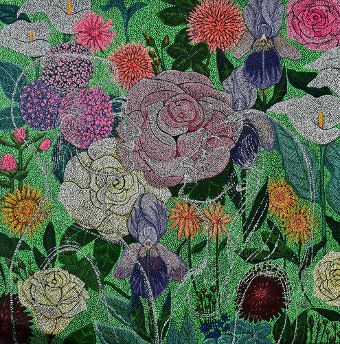 Lovers in a secret garden van Tove Storm, Schilderij te koop op Singulart