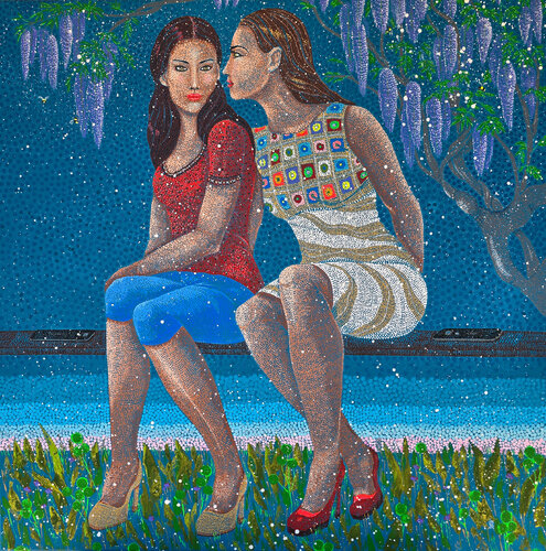 Best friends for ever van Tove Storm, Schilderij te koop op Singulart