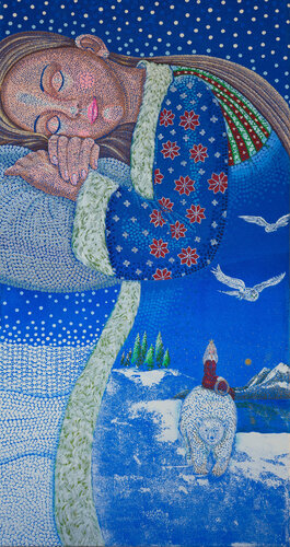 A winter tale di Tove Storm, Pittura in vendita su Singulart