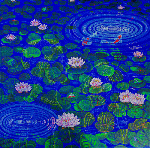 In Monet's garden van Tove Storm, Schilderij te koop op Singulart