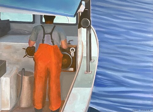 Returning to Port di Michael Maron, Pittura in vendita su Singulart