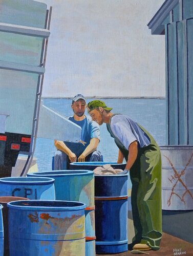 A Casual Conversation di Michael Maron, Pittura in vendita su Singulart
