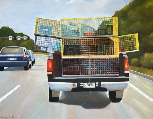 Red Light (The Lobsterman's Truck No. 4) di Michael Maron, Pittura in vendita su Singulart