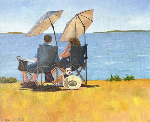 Summer Day at Kettle Cove State Park par Michael Maron, Peinture en vente sur Singulart