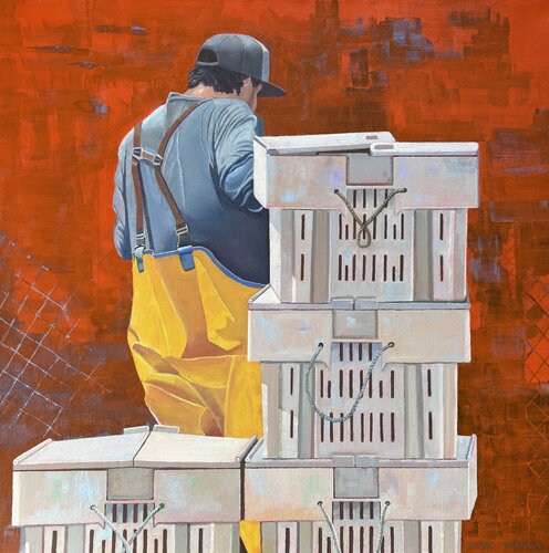 Leaving the Scene par Michael Maron, Peinture en vente sur Singulart