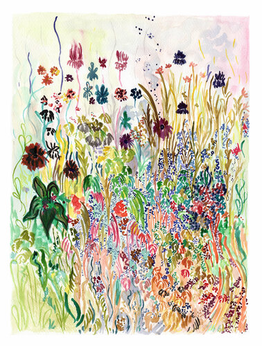 Suzie's garden van Claire Duplouy, Werk op papier te koop op Singulart