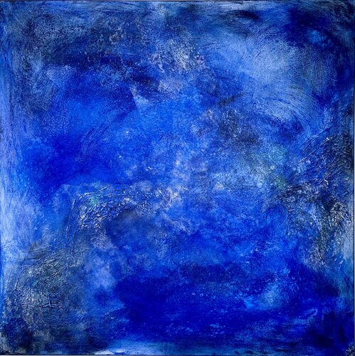 Blue night desert female di Isabel Kleinert, Pittura in vendita su Singulart