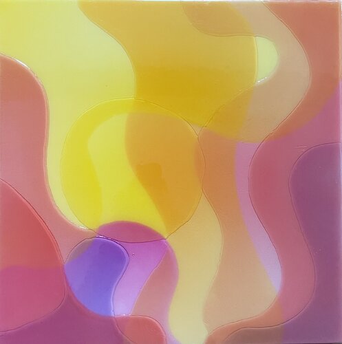 Pink orange candy wave four von Isabel Kleinert, Malerei kaufen auf Singulart