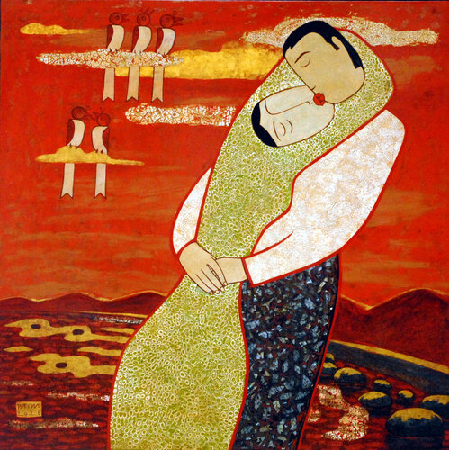 THE KISS by Bui Trong Du, Painting for Sale on Singulart