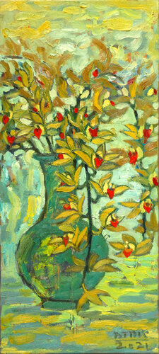 Tran mong cymbidium flower No1 by Bui Trong Du, Painting for Sale on Singulart