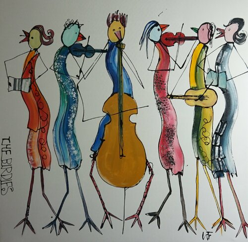 The Birdies par Friedrich Wurm, Peinture en vente sur Singulart