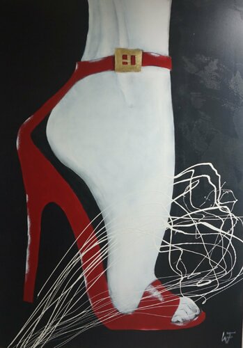 Red Highheel di Friedrich Wurm, Pittura in vendita su Singulart