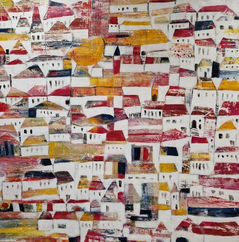 Yellow Sun par Friedrich Wurm, Peinture en vente sur Singulart