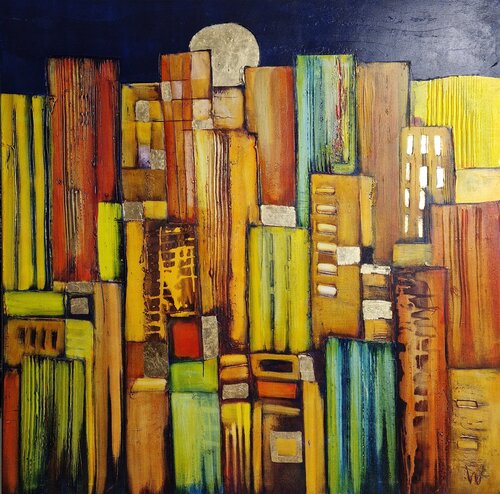 Downtown par Friedrich Wurm, Peinture en vente sur Singulart