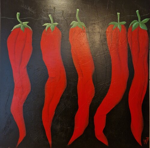 Chillies van Friedrich Wurm, Schilderij te koop op Singulart