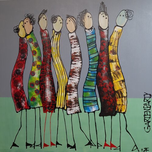 Gartenparty par Friedrich Wurm, Peinture en vente sur Singulart