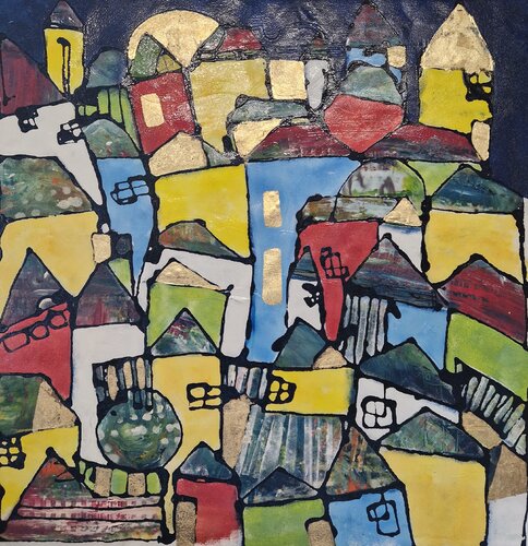 Kleine Stadt di Friedrich Wurm, Pittura in vendita su Singulart