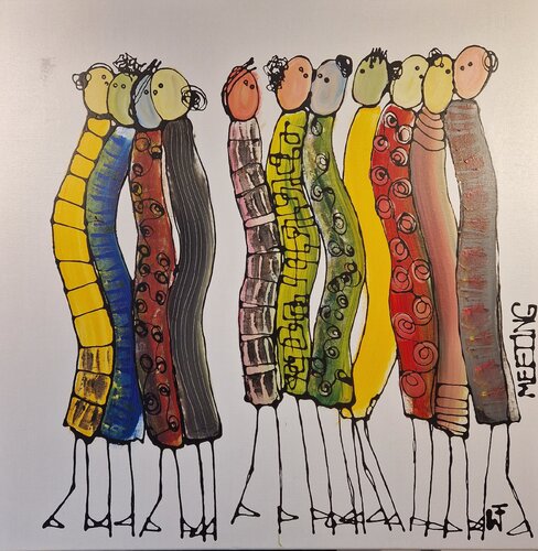 Meeting van Friedrich Wurm, Schilderij te koop op Singulart