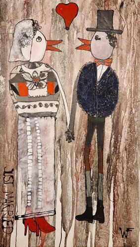 Just married van Friedrich Wurm, Schilderij te koop op Singulart