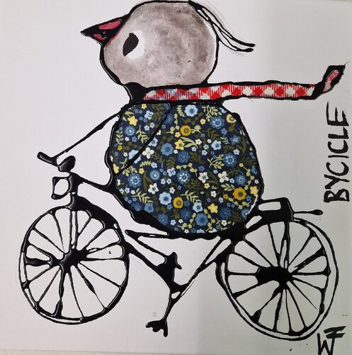 Bycicle par Friedrich Wurm, Peinture en vente sur Singulart