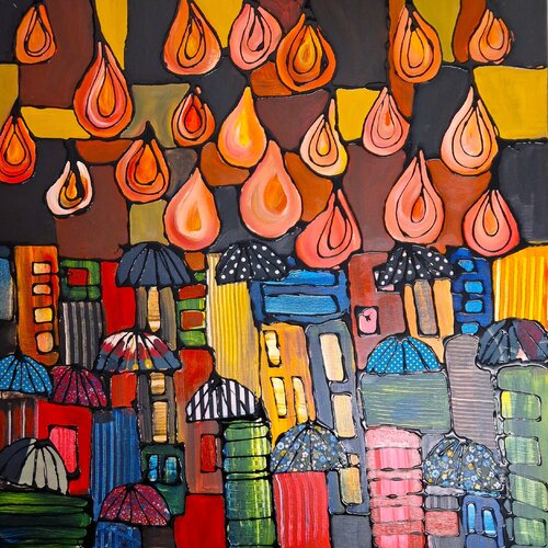 Stadtregen by Friedrich Wurm, Painting for Sale on Singulart