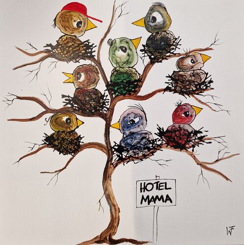 Hotel Mama di Friedrich Wurm, Pittura in vendita su Singulart