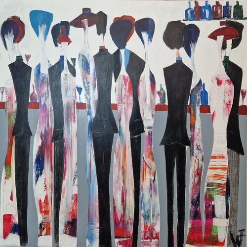 Silvesterparty von Friedrich Wurm, Malerei kaufen auf Singulart