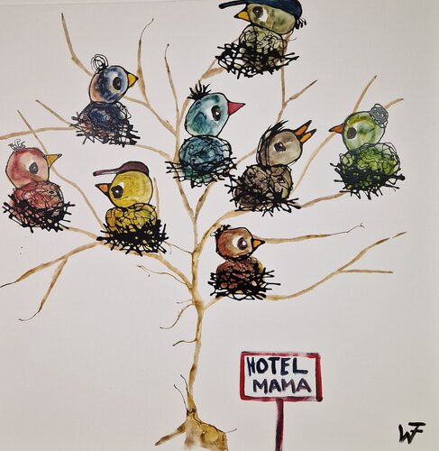 Hotel Mama di Friedrich Wurm, Pittura in vendita su Singulart