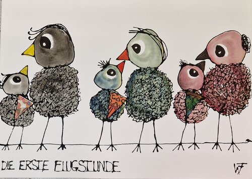 Die erste Flugstunde di Friedrich Wurm, Pittura in vendita su Singulart