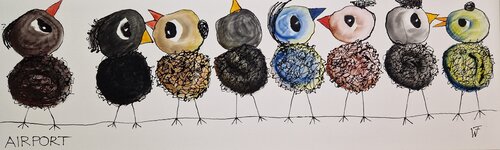 Airport von Friedrich Wurm, Malerei kaufen auf Singulart