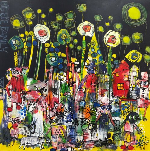 Big Eye Family di Friedrich Wurm, Pittura in vendita su Singulart