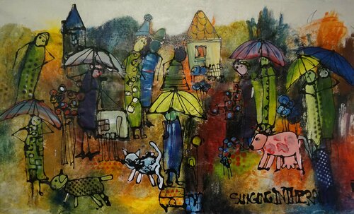 Singing in the Rain di Friedrich Wurm, Pittura in vendita su Singulart