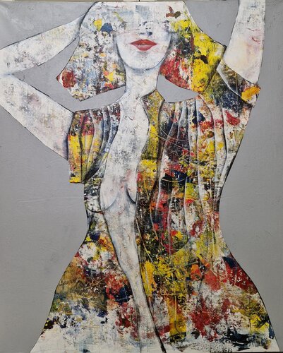 Rote Lippen di Friedrich Wurm, Pittura in vendita su Singulart