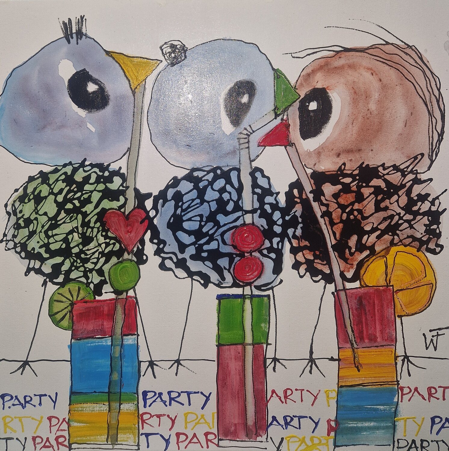 Party Friedrich Wurm Original painting for sale