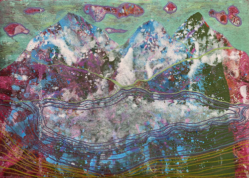 Mountains in my eyes by Denisa Kolarova, Painting for Sale on Singulart