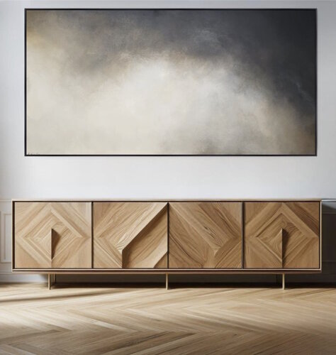Evening veil (black frame) par Gabriela Azar Schreiner, Peinture en vente sur Singulart