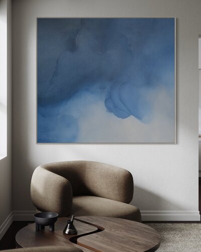 Silent Blue par Gabriela Azar Schreiner, Peinture en vente sur Singulart