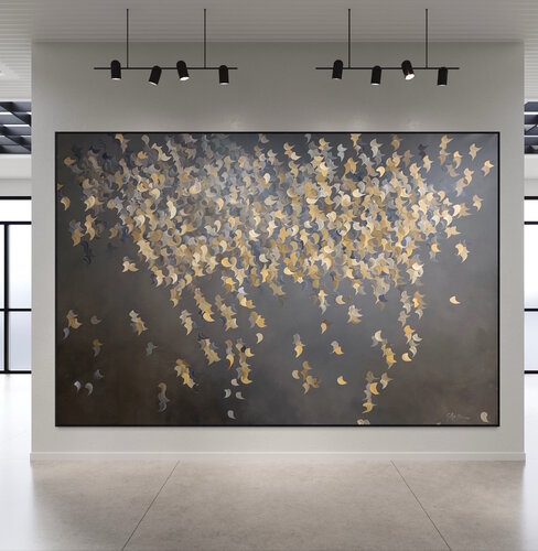 Glowing forest di Gabriela Azar Schreiner, Pittura in vendita su Singulart